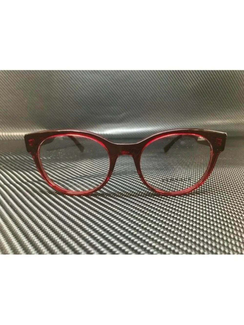 New Versace Women  Transparent Red Eyeglasses  51- 19-